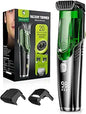 Beard Trimmer for Men: Vacuum Hair Trimmer for Less Mess - IPX7 Waterproof Wet Dry Shaving- Rechargeable Electric Beard Cutting Kit with Adjustable Length Comb - Gift for Men